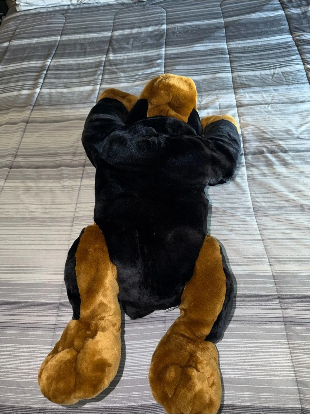 Large Black and Brown Plush Dog Stuffed Animal